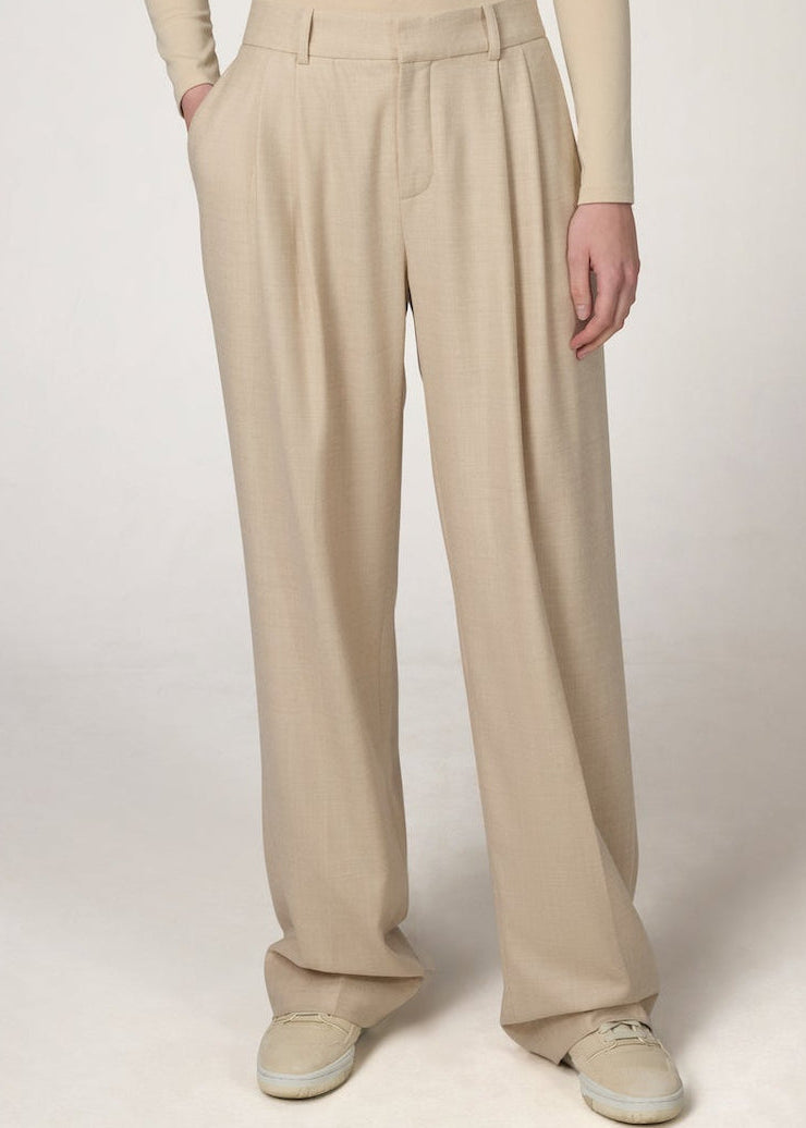THE DOLCE VITA PANTS IN LORO PIANA FINE WOOL CREAM – ORIANE 1986