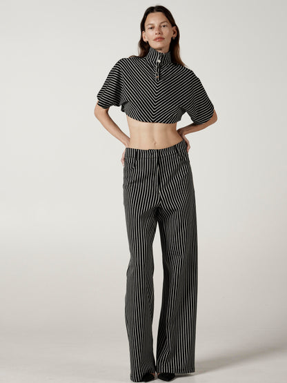 WIDE JOGGER IN JERSEY PRINT