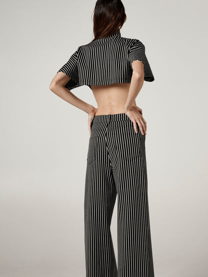 WIDE JOGGER IN JERSEY PRINT