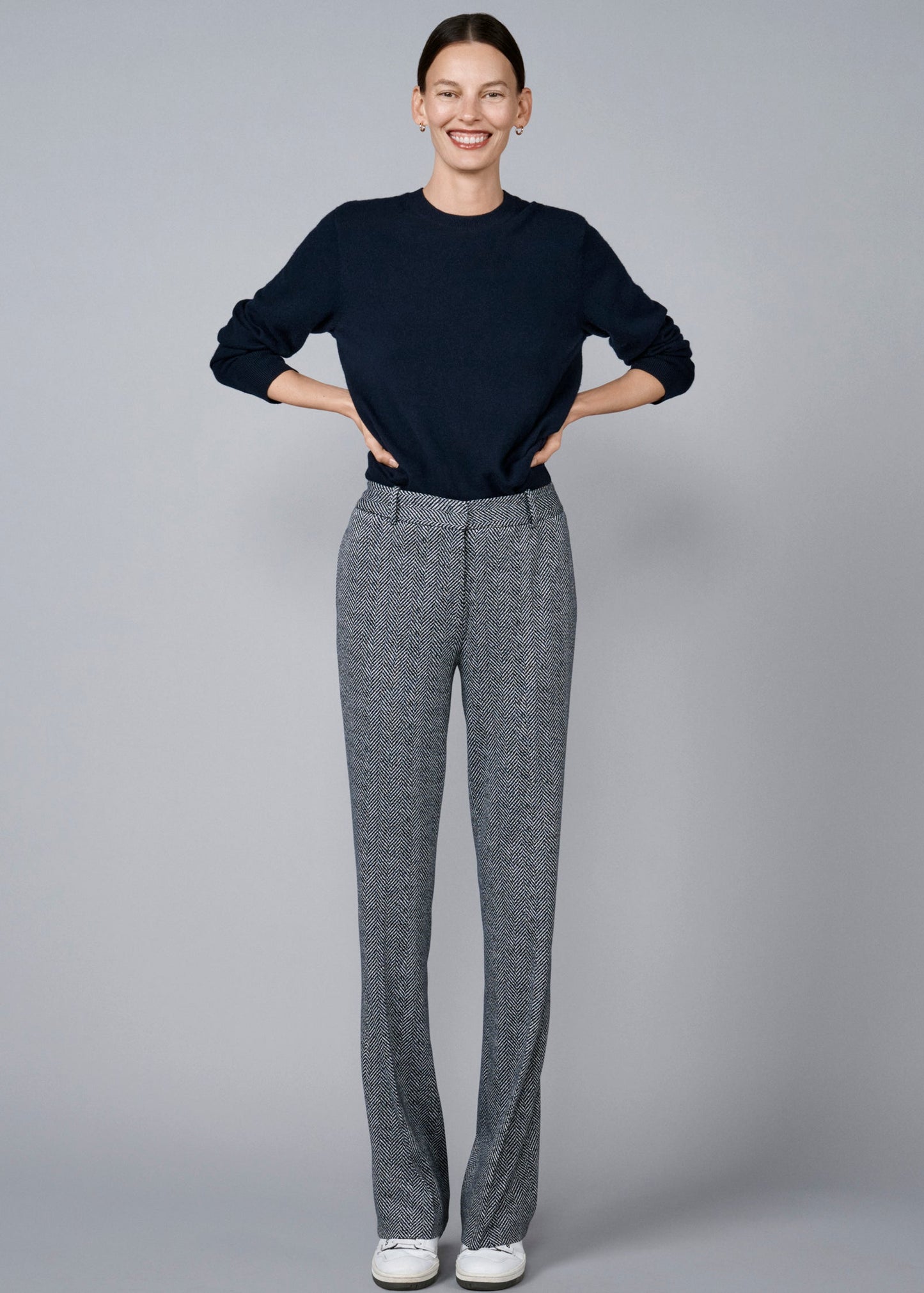 THE PARIS IN JERSEY HERRINGBONE PRINT