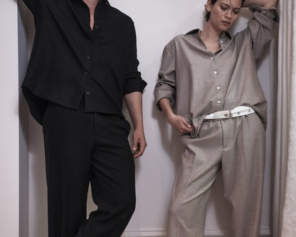 THE UNISEX SHIRT IN LORO PIANA FINE WOOL