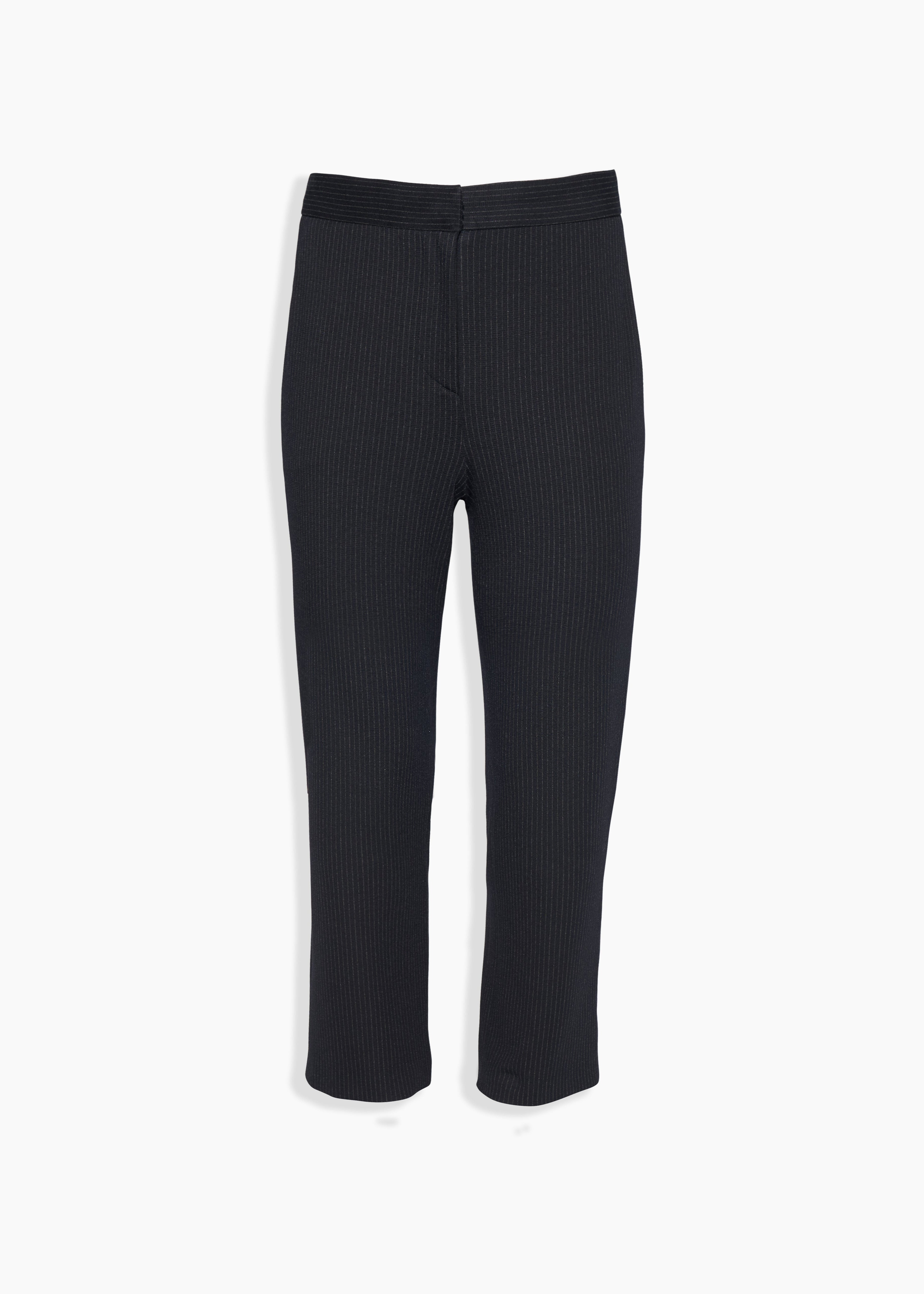 THE UNIVERSAL PANTS IN JERSEY NAVY PINSTRIPES – ORIANE 1986