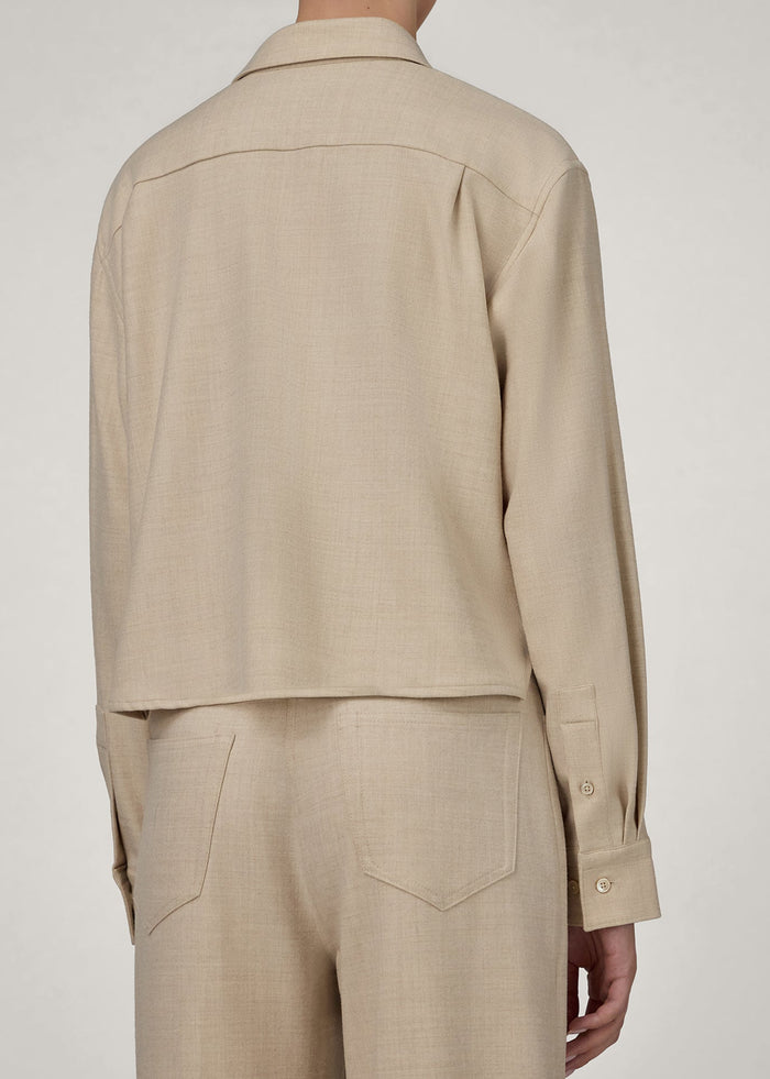 The Crop Shirt in Cream