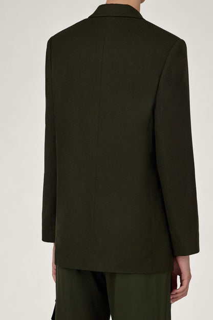 The Relaxed Blazer in Dark Green